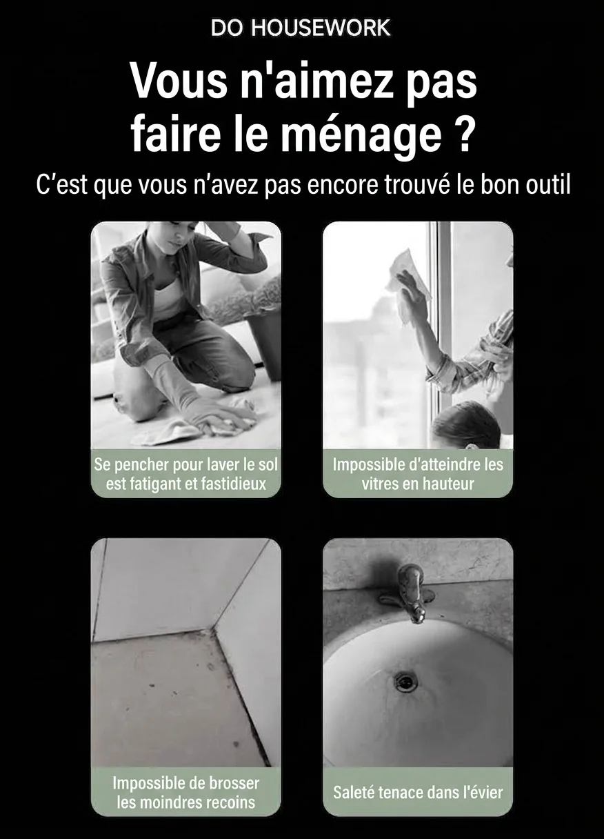 Brosse de nettoyage électrique multifonction 10 en 1, brosse motorisée avec rallonge, moteur de 25 W, 3 vitesses, étanche IPX7, chargement USB-C, autonomie de 90 minutes sans fil