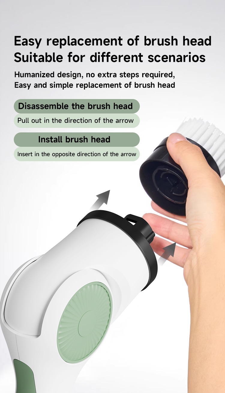10-in-1 Multipurpose Electric Cleaning Brush, Power Scrubber with Extension, 25W Motor, 3-Speed Settings, IPX7 Waterproof, Type-C Charging, 90-Min Cordless Use