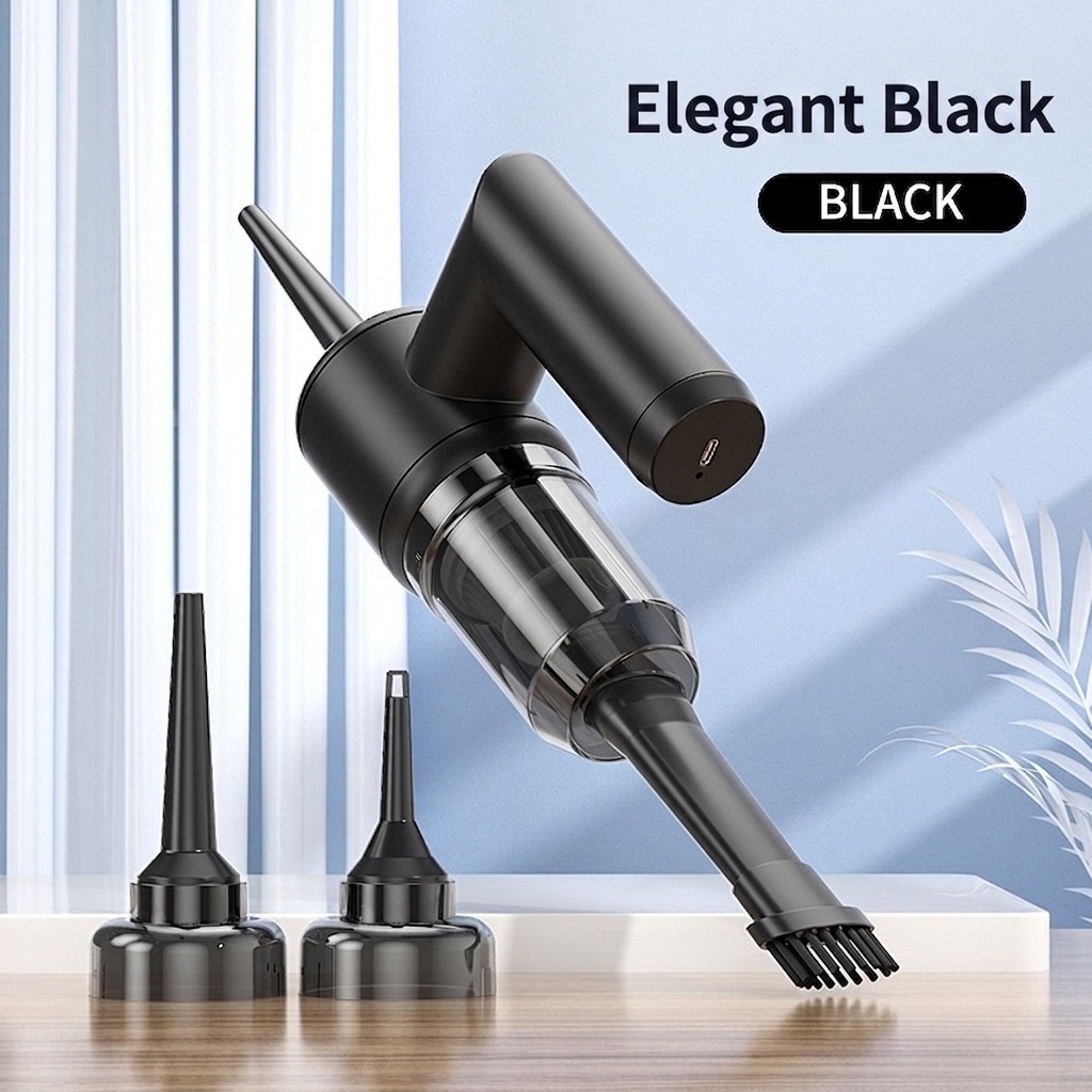 5-in-1 Portable Wireless Handheld Vacuum Cleaner & Water Wiper, 5000PA Powerful Suction, Type-C Fast Charging, Multiple Attachments for Car & Home
