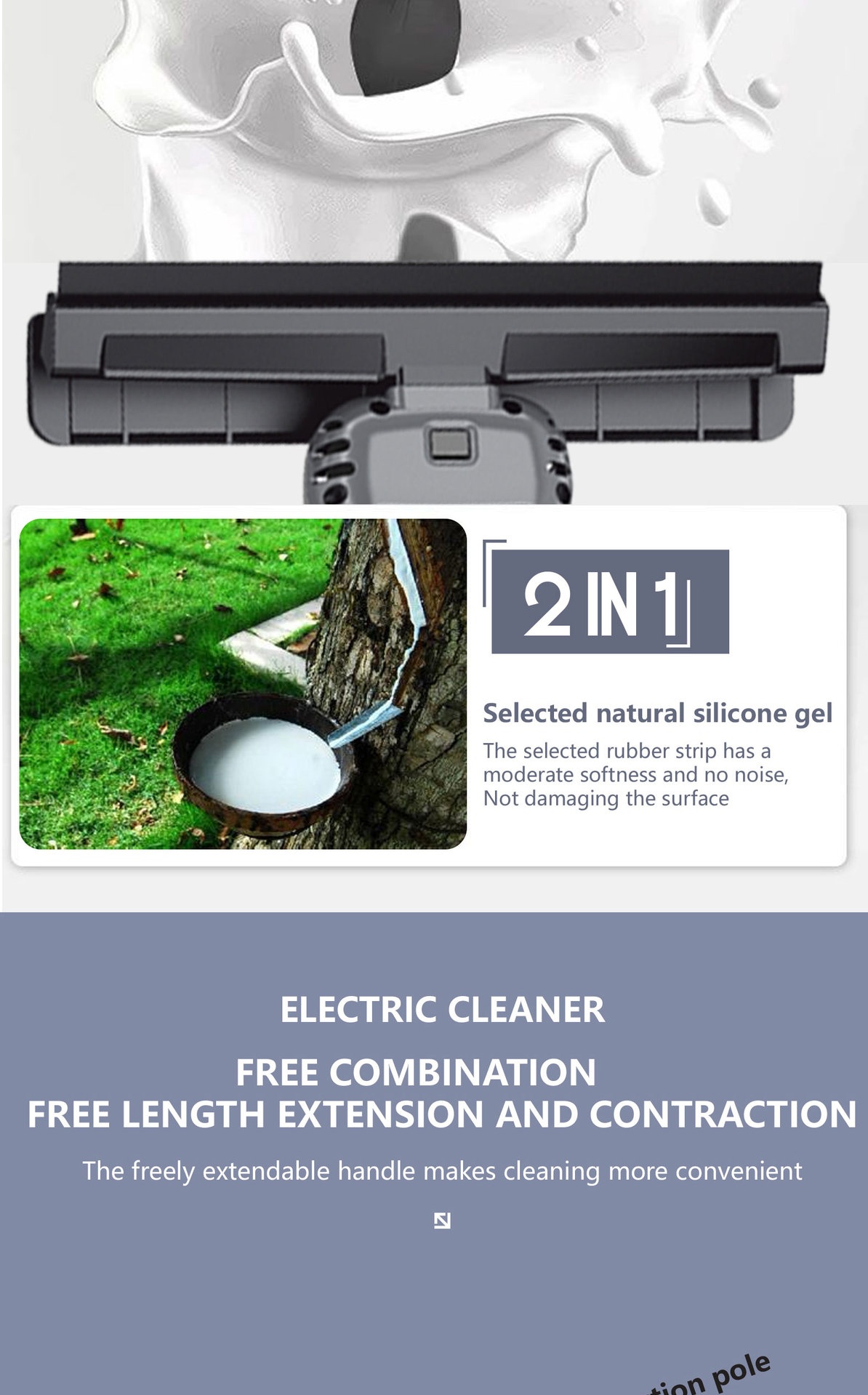 AA108 Wireless 2-in-1 Electric Mop & Window Cleaner, Ultra-Light Cordless Floor Scrubber, Strong Suction, Visual Water Tank, Extendable Handle, Long Battery Life