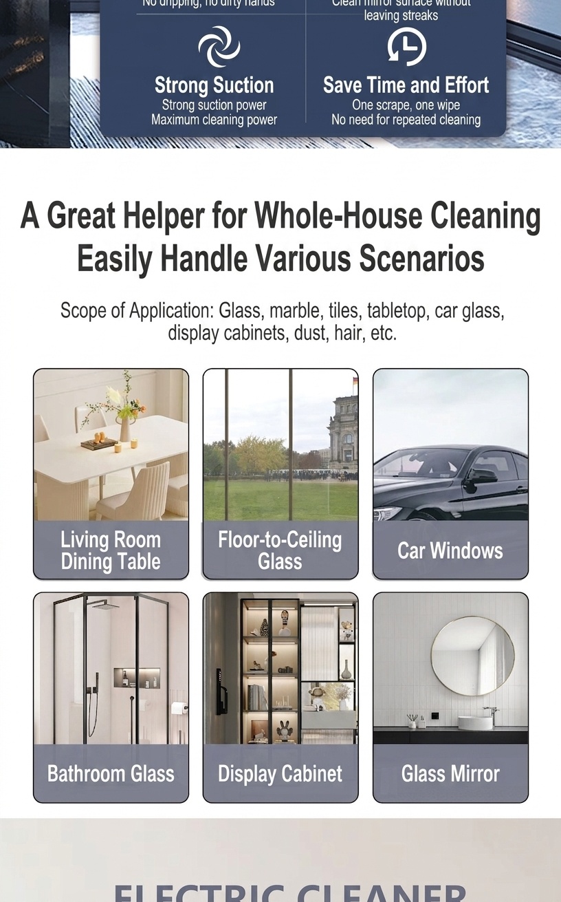 AA108 Wireless 2-in-1 Electric Mop & Window Cleaner, Ultra-Light Cordless Floor Scrubber, Strong Suction, Visual Water Tank, Extendable Handle, Long Battery Life
