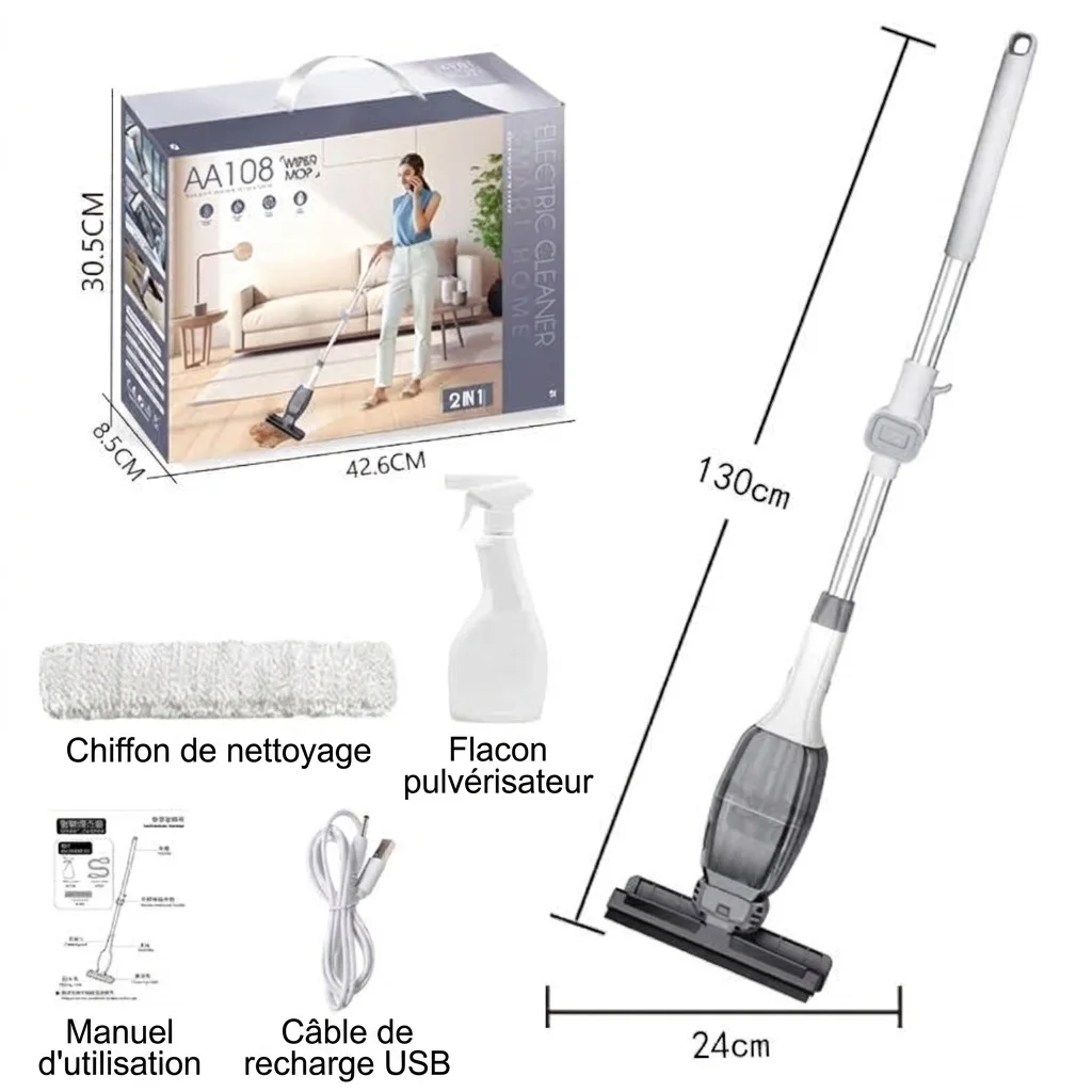 Aspirateur et nettoyeur d'eau portable sans fil 5 en 1, aspiration puissante de 5000 Pa, charge rapide USB-C, nombreux accessoires pour voiture et maison