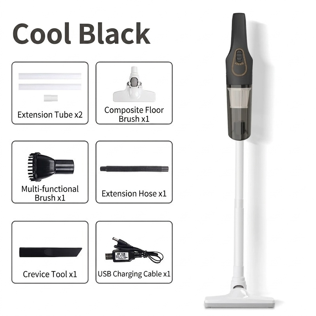 120W Wireless Handheld Vacuum Cleaner, 10kPa Powerful Suction, Lightweight & Portable for Home & Car, 5-Double Noise Reduction, 30-Min Battery Life
