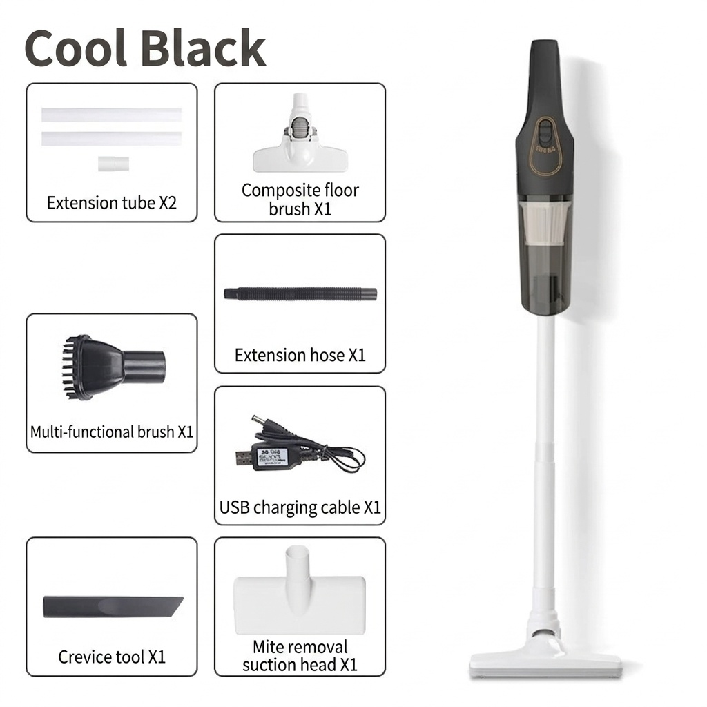 120W Wireless Handheld Vacuum Cleaner, 10kPa Powerful Suction, Lightweight & Portable for Home & Car, 5-Double Noise Reduction, 30-Min Battery Life