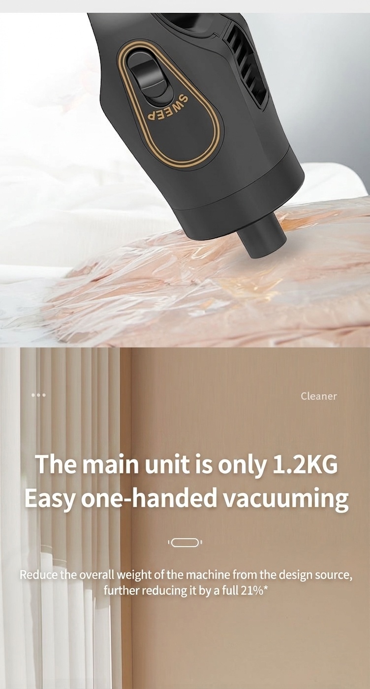 120W Wireless Handheld Vacuum Cleaner, 10kPa Powerful Suction, Lightweight & Portable for Home & Car, 5-Double Noise Reduction, 30-Min Battery Life