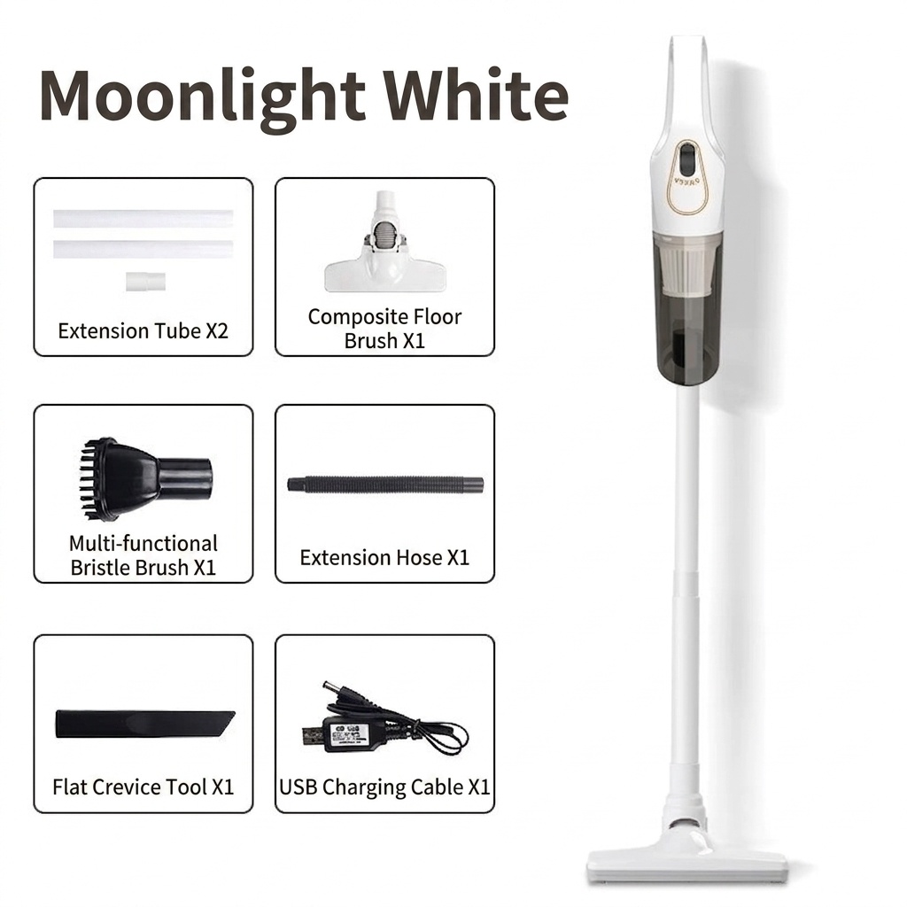120W Wireless Handheld Vacuum Cleaner, 10kPa Powerful Suction, Lightweight & Portable for Home & Car, 5-Double Noise Reduction, 30-Min Battery Life