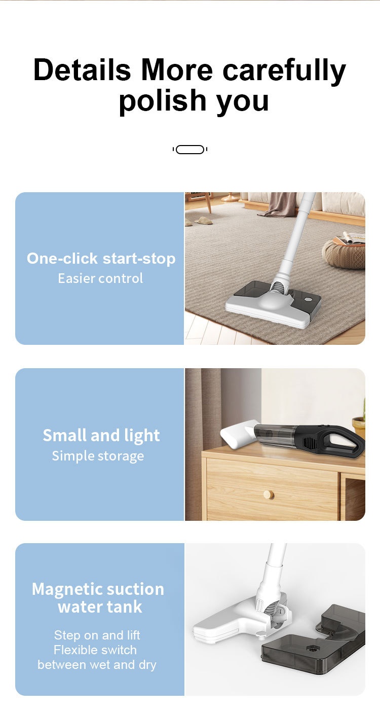 120W Wireless Handheld Vacuum Cleaner, 10kPa Powerful Suction, Lightweight & Portable for Home & Car, 5-Double Noise Reduction, 30-Min Battery Life