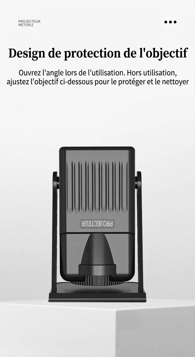 Projecteur intelligent portable K300, projecteur de films HD 720p avec WiFi 6 et Bluetooth 5.0, 200 lumens ANSI, Android 14, écran de 200 pouces pour home cinéma et utilisation en extérieur