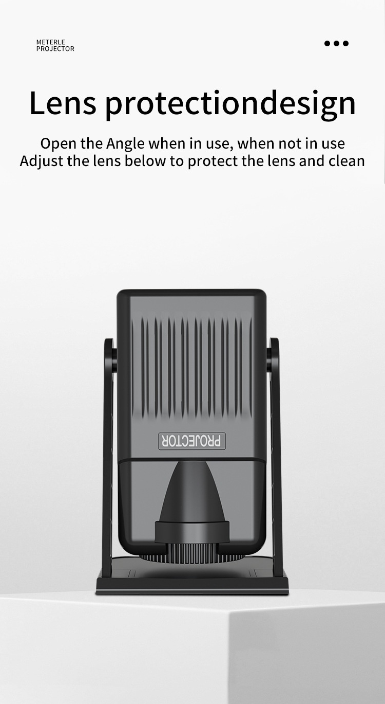 K300 Portable Smart Projector, 720P HD Movie Projector with WiFi 6 & Bluetooth 5.0, 200 ANSI Lumens, Android 14, 200" Display for Home Theater and Outdoor Use