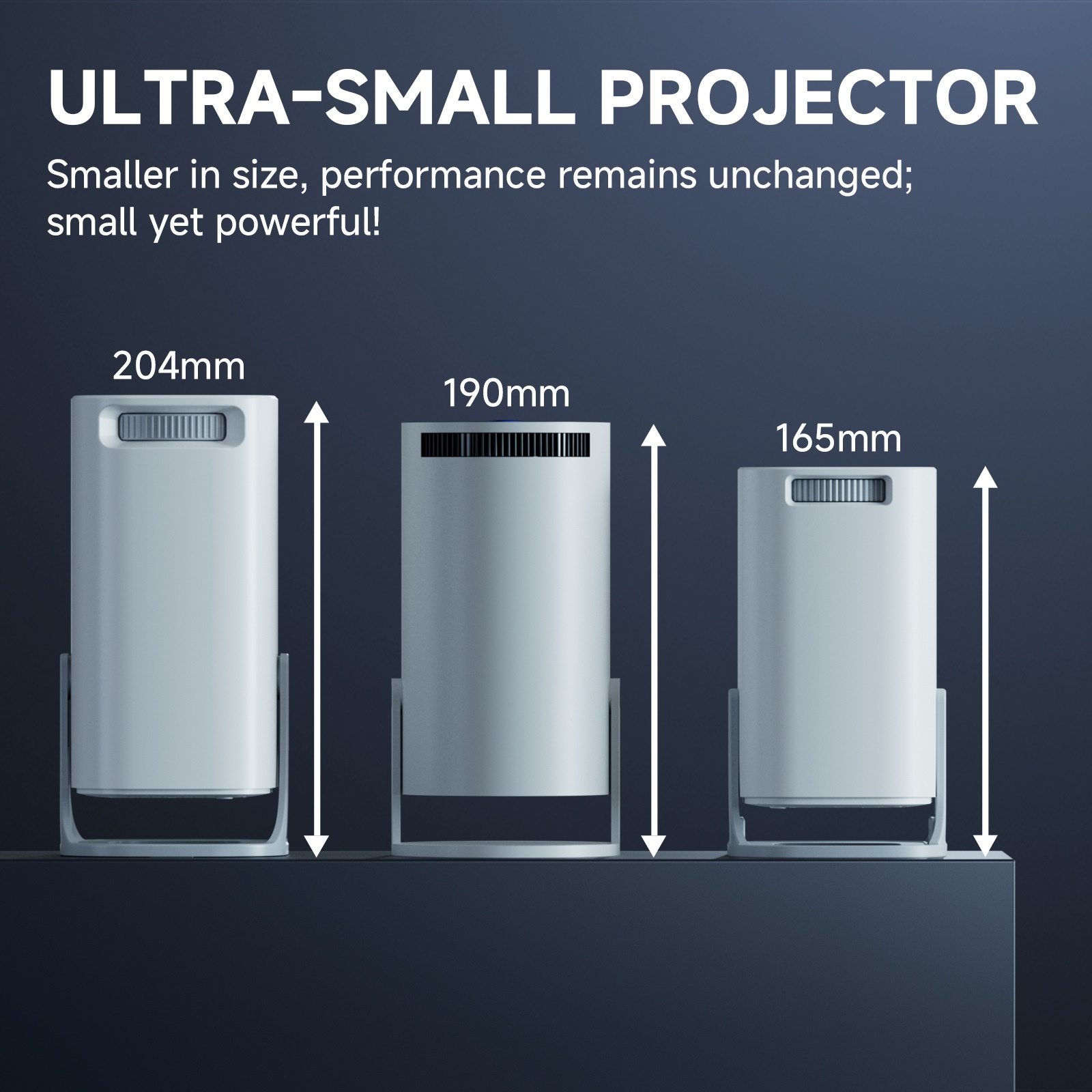 S40PRO Smart Portable Projector, Native 720P Movie Projector with WiFi 6, 150 ANSI Lumens, 150" Display, Built-in Speakers, Ideal for Home Theater
