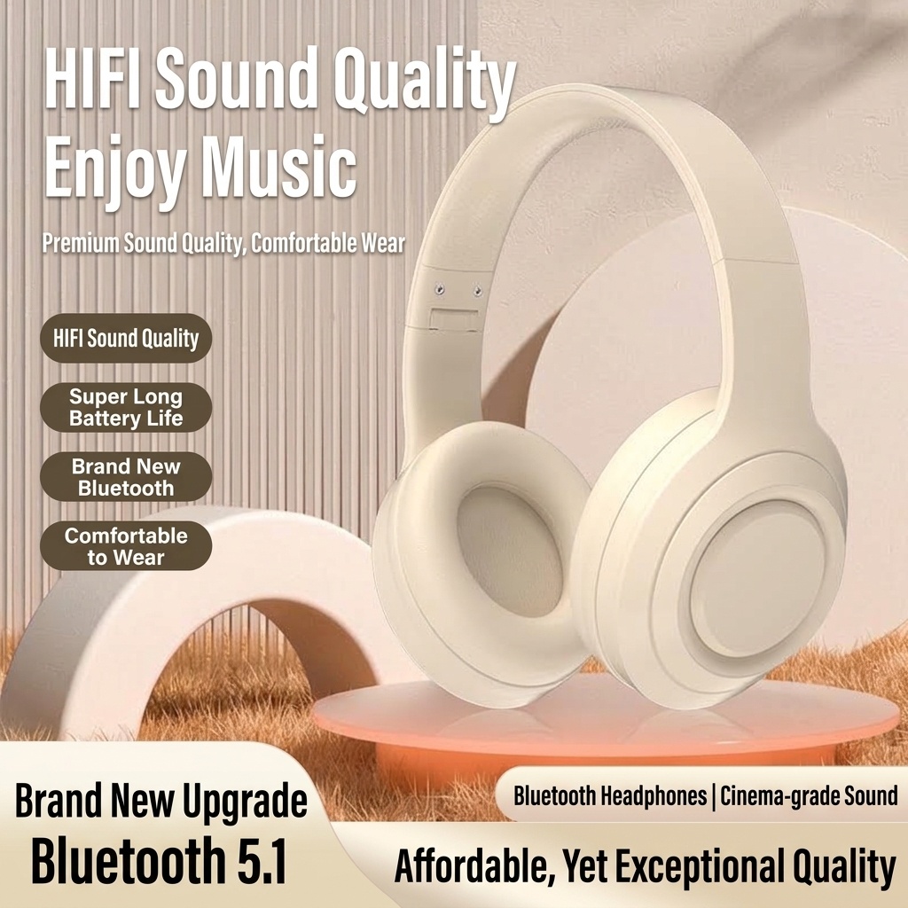 Wireless Over-Ear Bluetooth Foldable Headphones