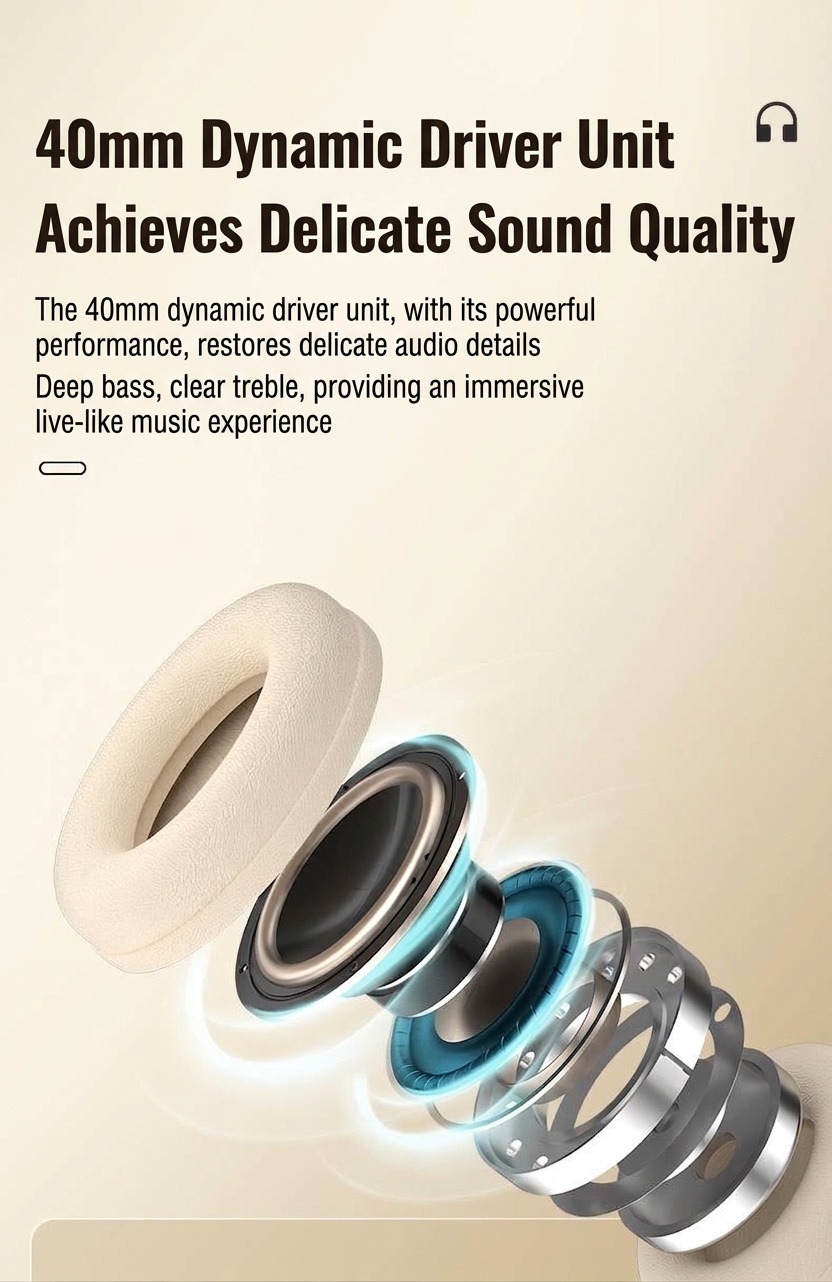 Wireless Over-Ear Bluetooth Foldable Headphones