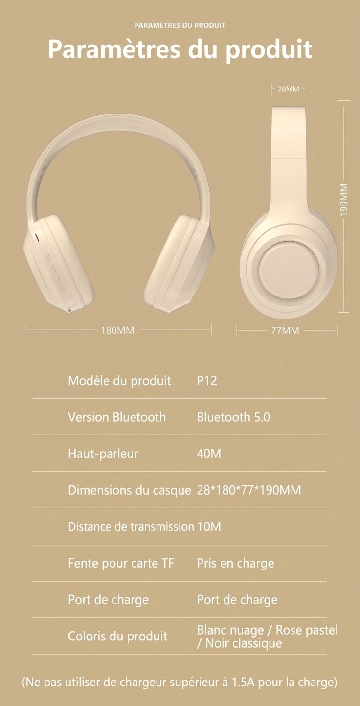 Wireless Over-Ear Bluetooth Foldable Headphones