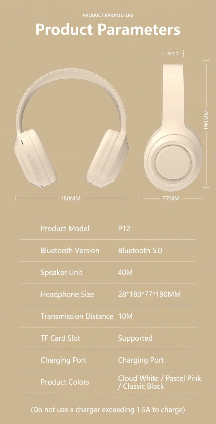 Wireless Over-Ear Bluetooth Foldable Headphones