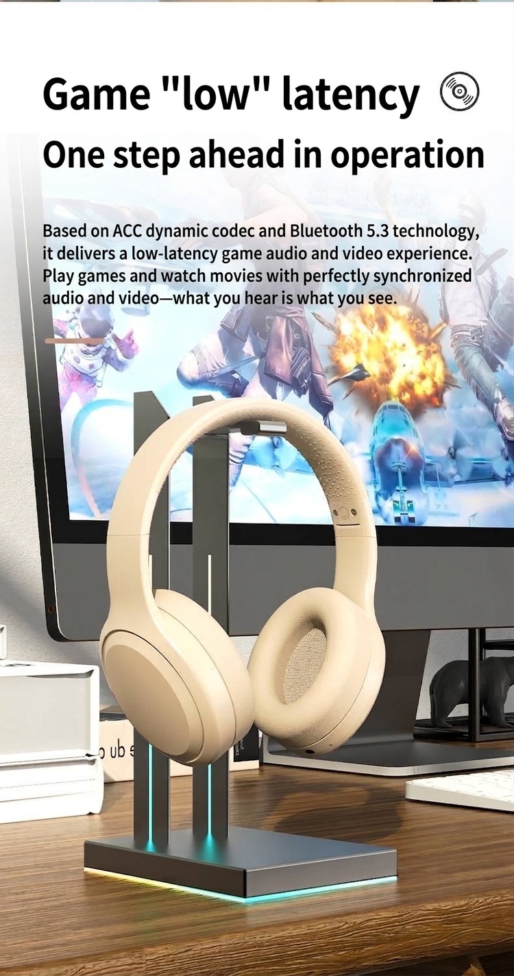 Wireless Bluetooth 5.3 Over-Ear Foldable Headphones
