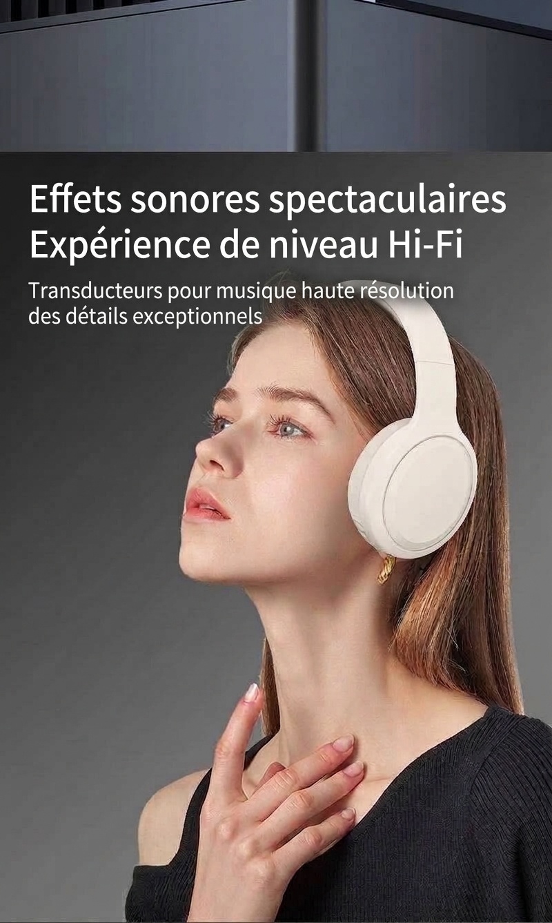 Wireless Over-Ear Bluetooth 5.3 Foldable Headphones