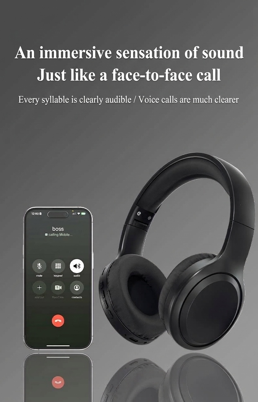 Wireless Over-Ear Bluetooth 5.3 Foldable Headphones