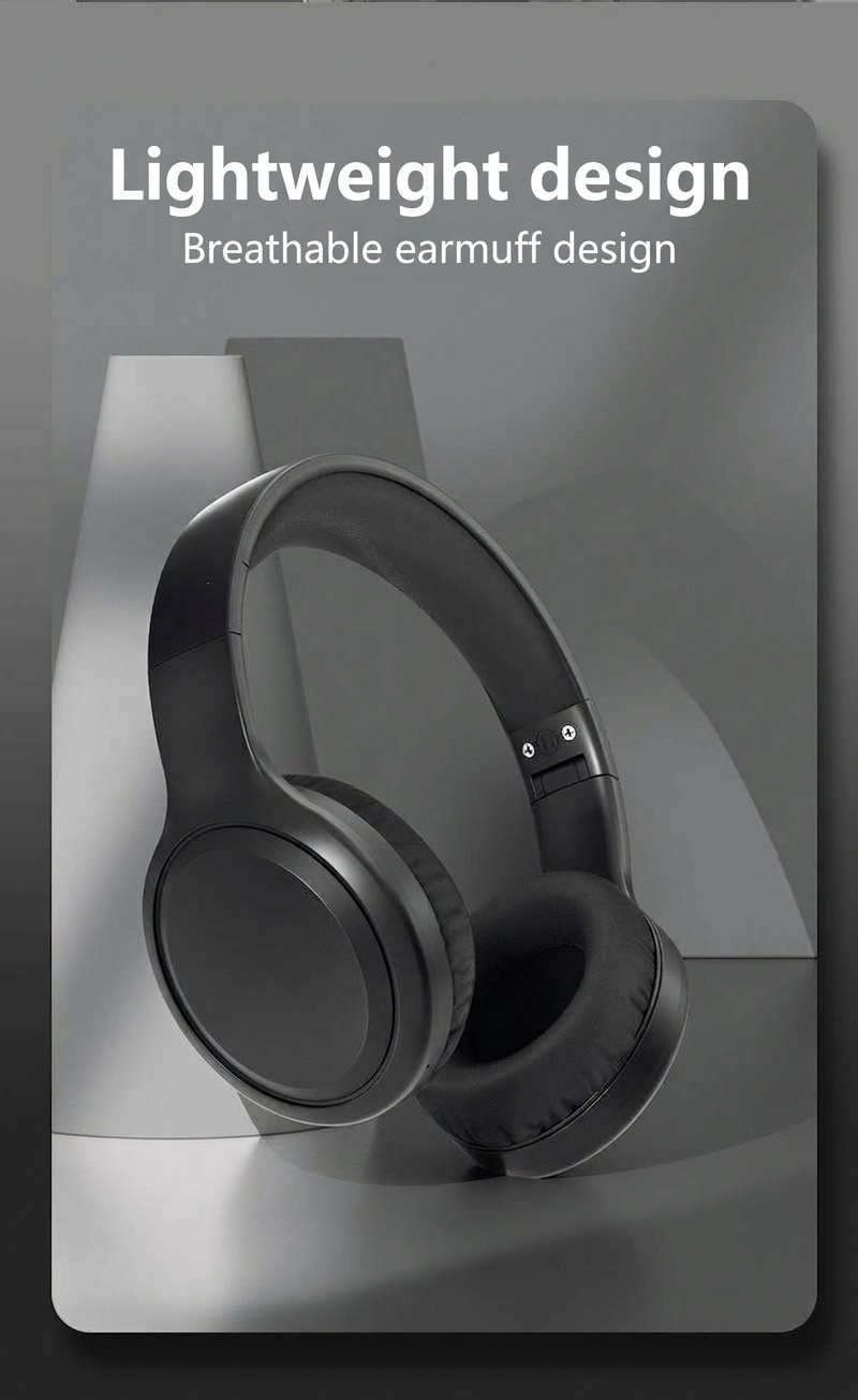 Wireless Over-Ear Bluetooth 5.3 Foldable Headphones