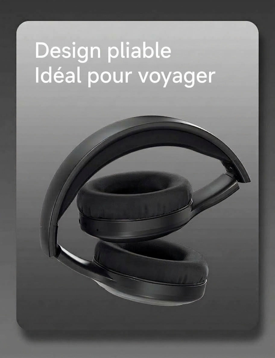 Wireless Over-Ear Bluetooth 5.3 Foldable Headphones