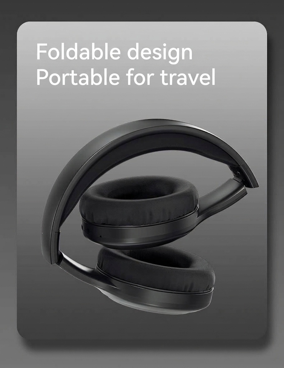 Wireless Over-Ear Bluetooth 5.3 Foldable Headphones