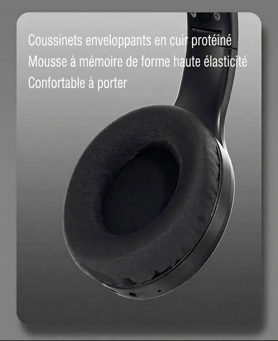 Wireless Over-Ear Bluetooth 5.3 Foldable Headphones