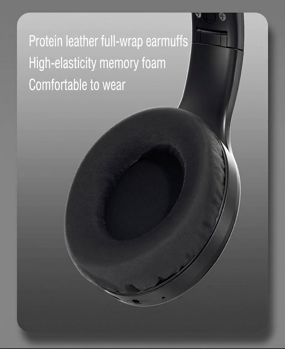 Wireless Over-Ear Bluetooth 5.3 Foldable Headphones