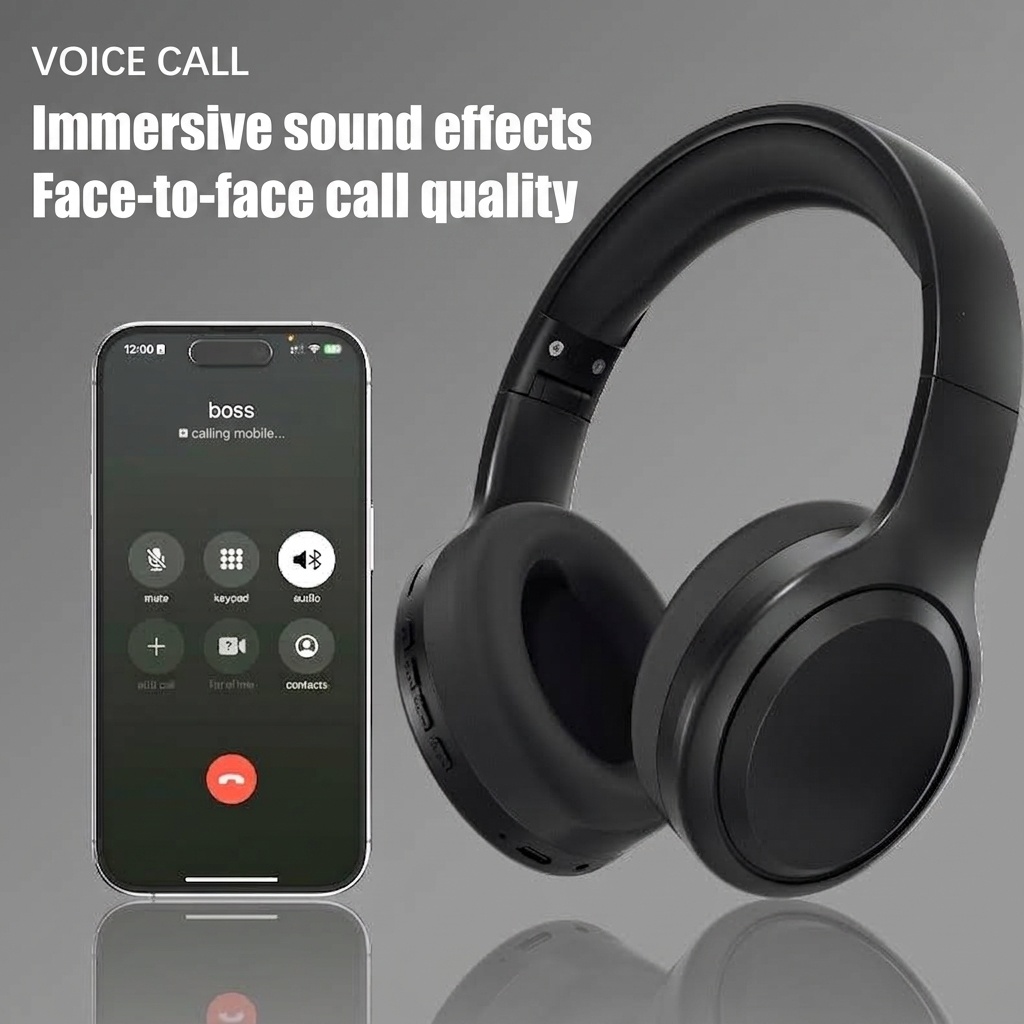 Wireless Over-Ear Bluetooth 5.3 Foldable Headphones