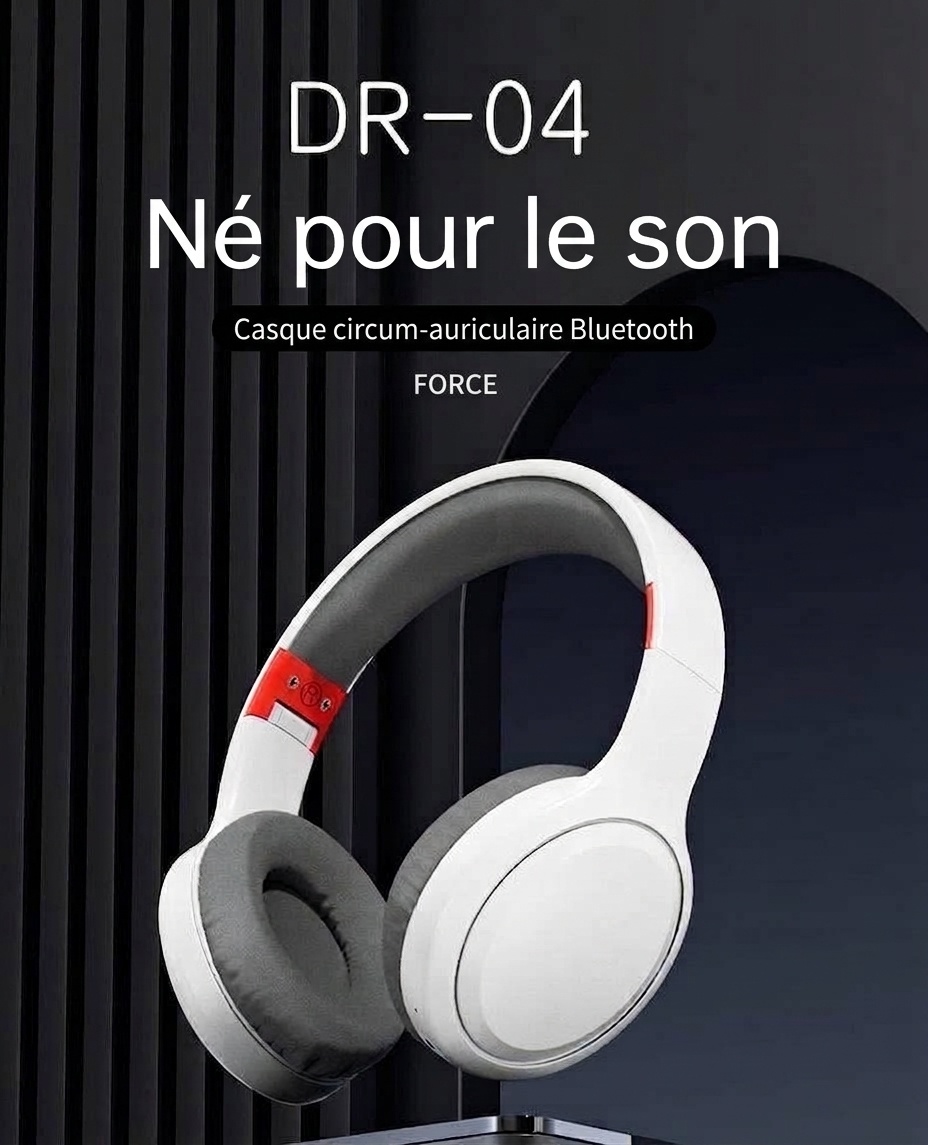 Wireless Over-Ear Bluetooth 5.3 Foldable Headphones