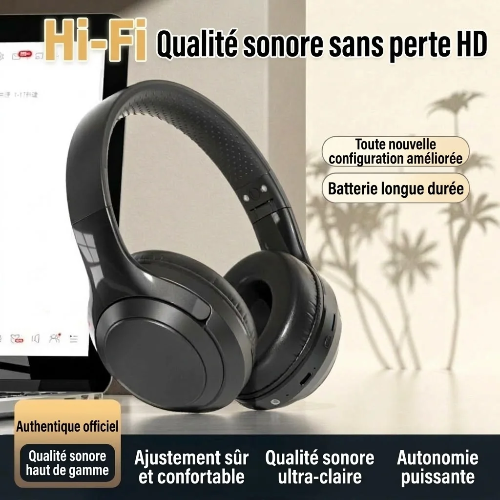 Wireless Over-Ear Bluetooth Headphones with AUX & TF Slot