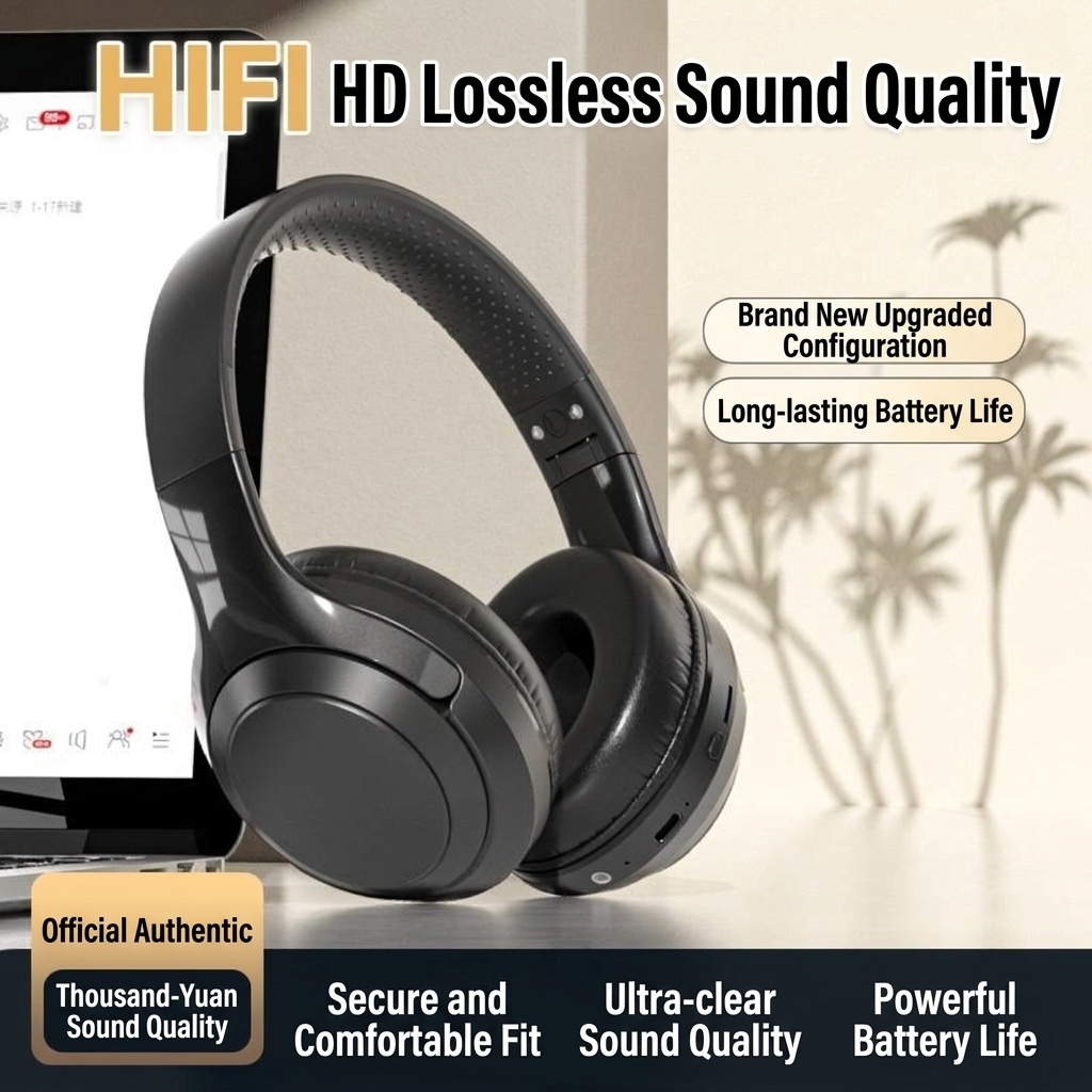Wireless Over-Ear Bluetooth Headphones with AUX & TF Slot