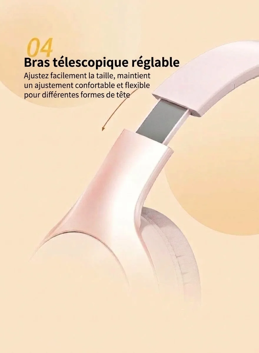 Wireless Bluetooth 5.3 Over-Ear Headphones with Mic