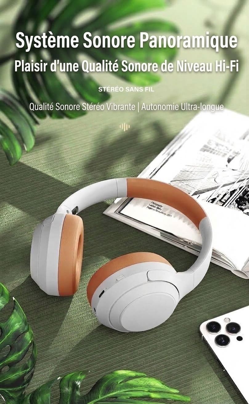 Foldable Bluetooth 5.3 Over-Ear Wireless Headphones