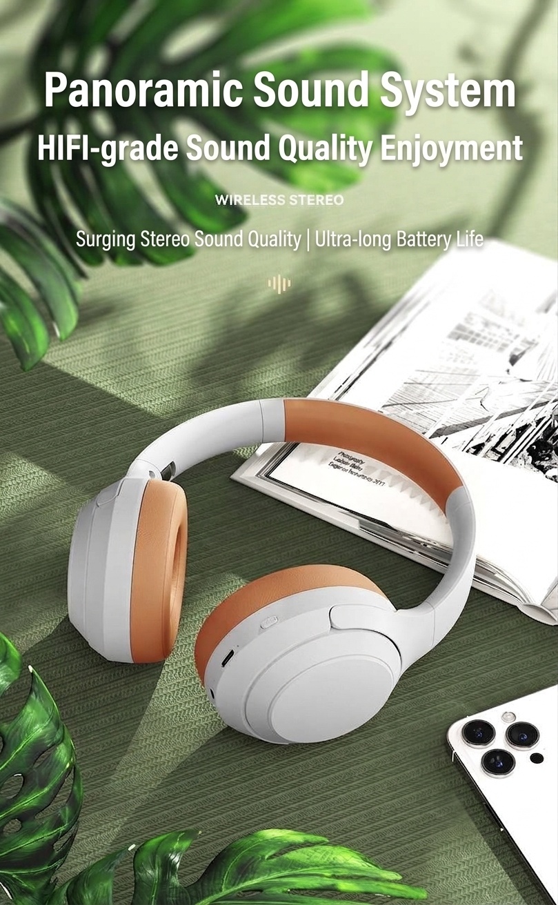 Foldable Bluetooth 5.3 Over-Ear Wireless Headphones