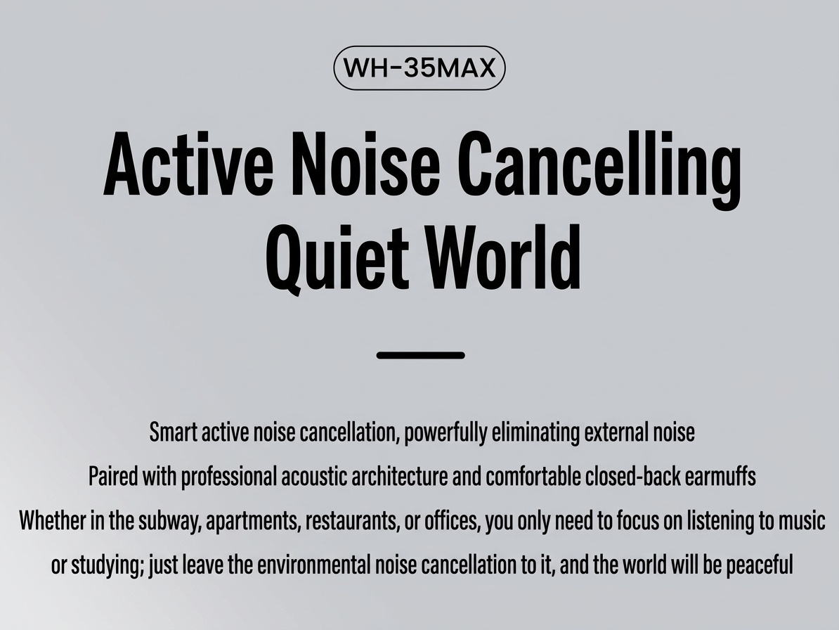 WH-35MAX Wireless Over-Ear Bluetooth 5.3 Headphones