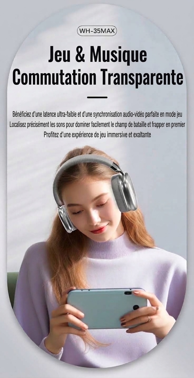 WH-35MAX Wireless Over-Ear Bluetooth 5.3 Headphones