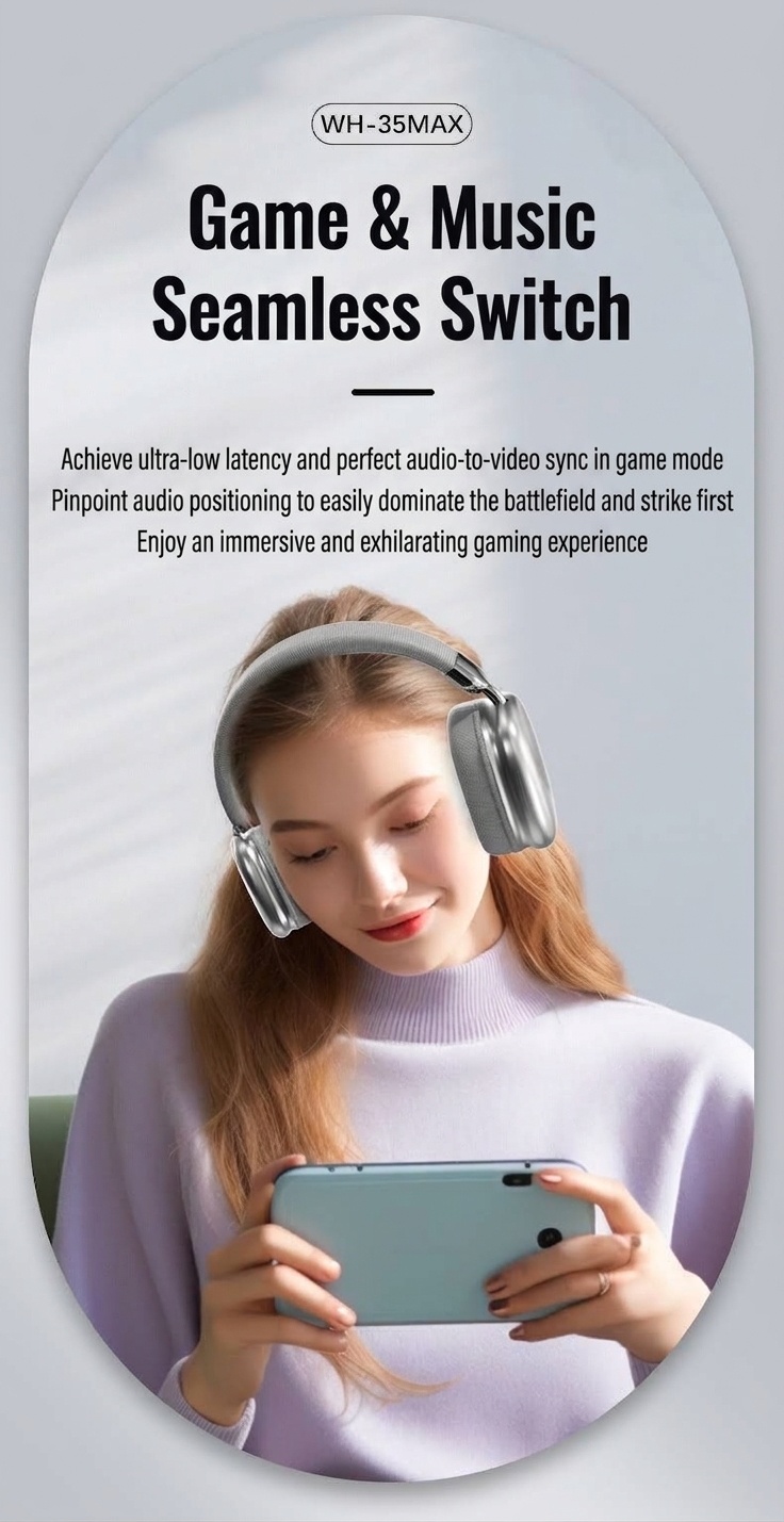 WH-35MAX Wireless Over-Ear Bluetooth 5.3 Headphones