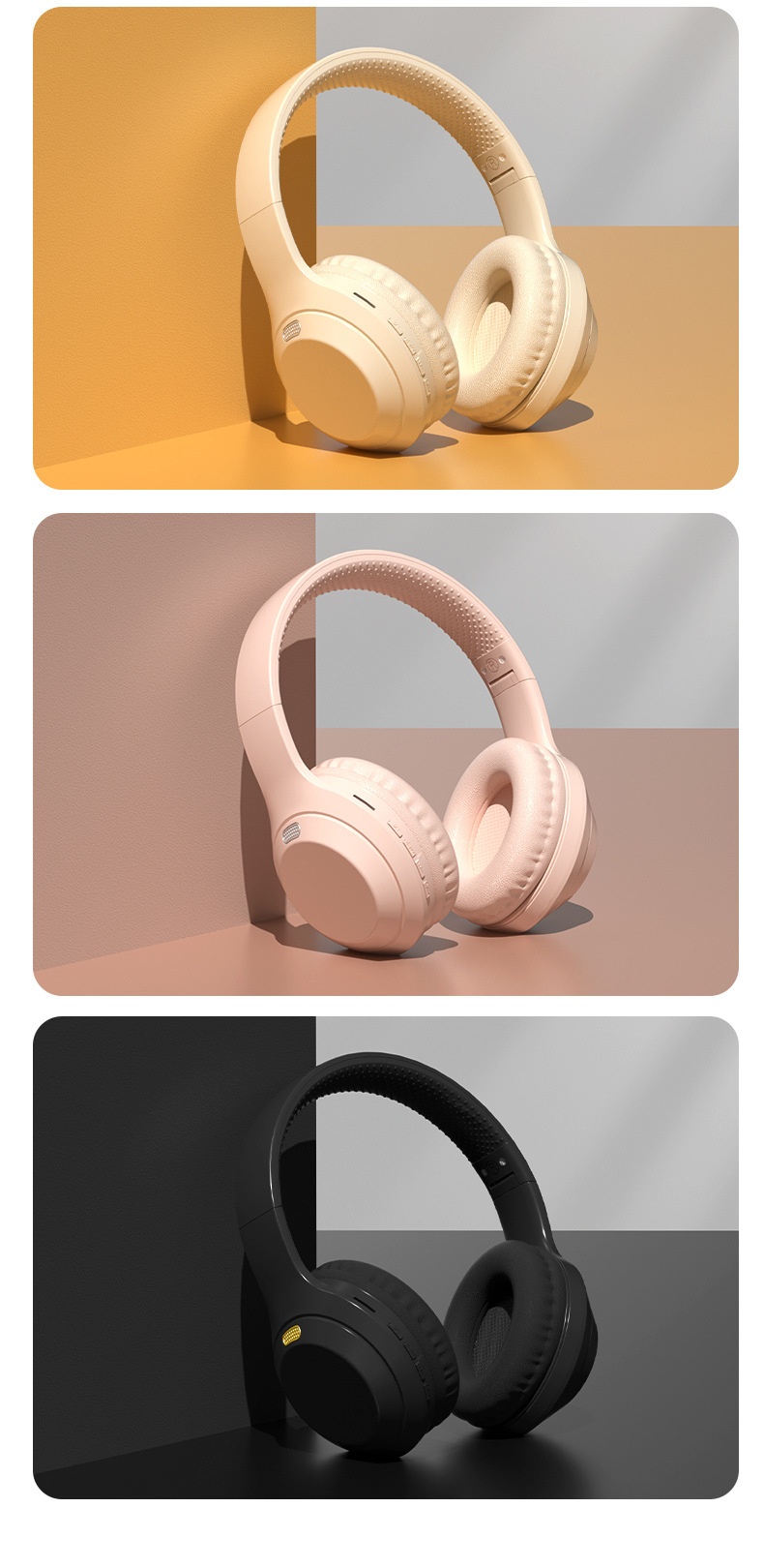 Wireless Bluetooth 5.3 Foldable Over-Ear Headphones
