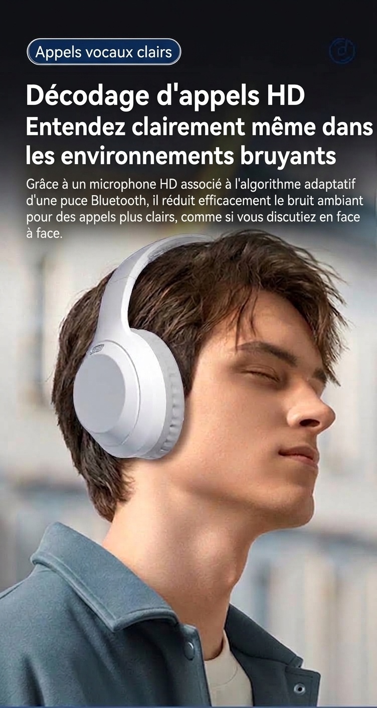 Wireless Bluetooth 5.3 Foldable Over-Ear Headphones