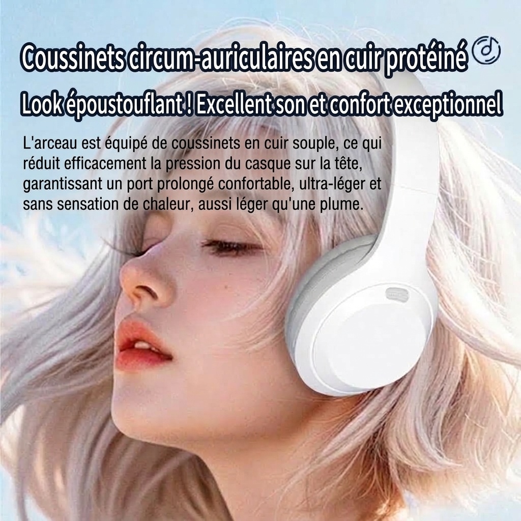 Wireless Bluetooth 5.3 Foldable Over-Ear Headphones