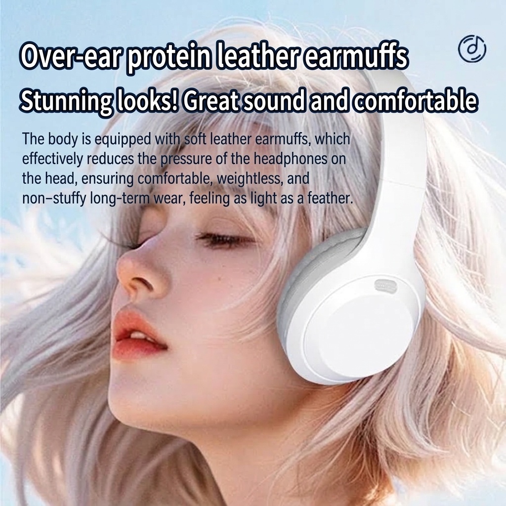 Wireless Bluetooth 5.3 Foldable Over-Ear Headphones