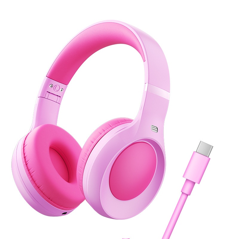Kids Wireless Bluetooth 5.0 Headphones with Safe 85dB Volume Limiting, BPA-Free Lightweight Foldable On-Ear Headset with Comfortable Ear Pads for School & Travel