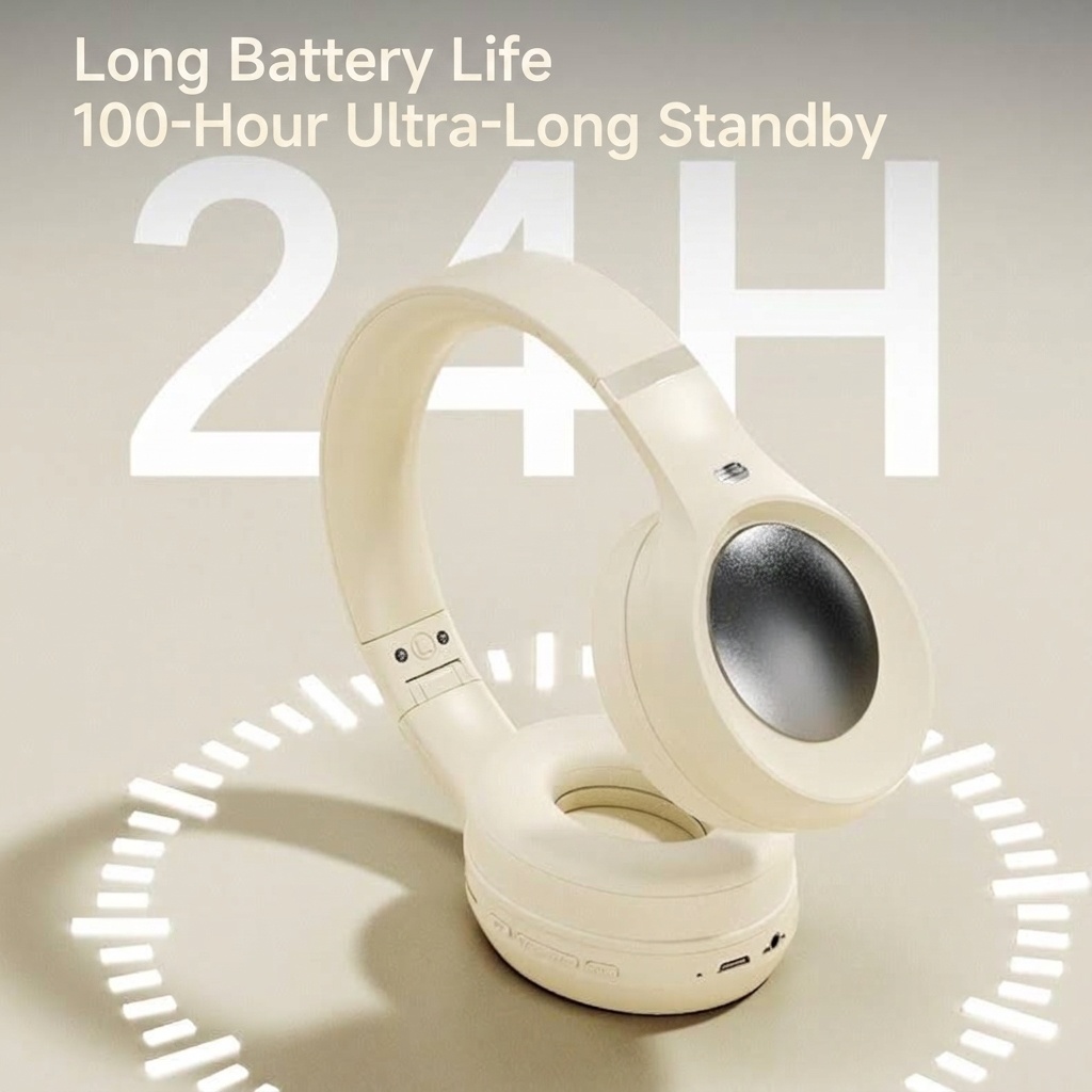 Active Noise Cancelling Wireless Bluetooth 5.3 Headphones with 40mm Drivers, 24-Hour Playtime, Built-in Mic & Plush Memory Foam Ear Pads, Over-Ear Stereo Headset