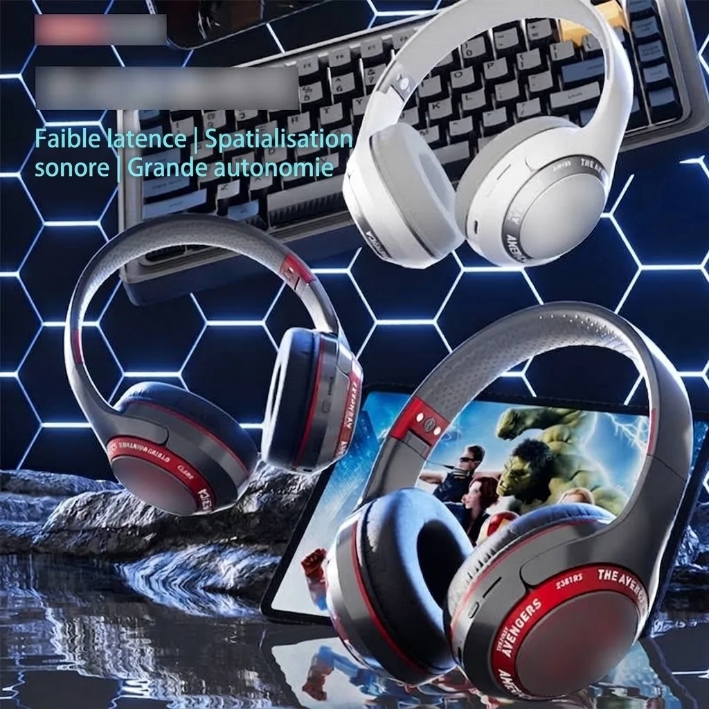 Active Noise Cancelling Wireless Bluetooth 5.0 Headphones with 40mm Drivers, Deep Bass Sound, Extended Playtime & Ergonomic Over-Ear Cushions for Travel