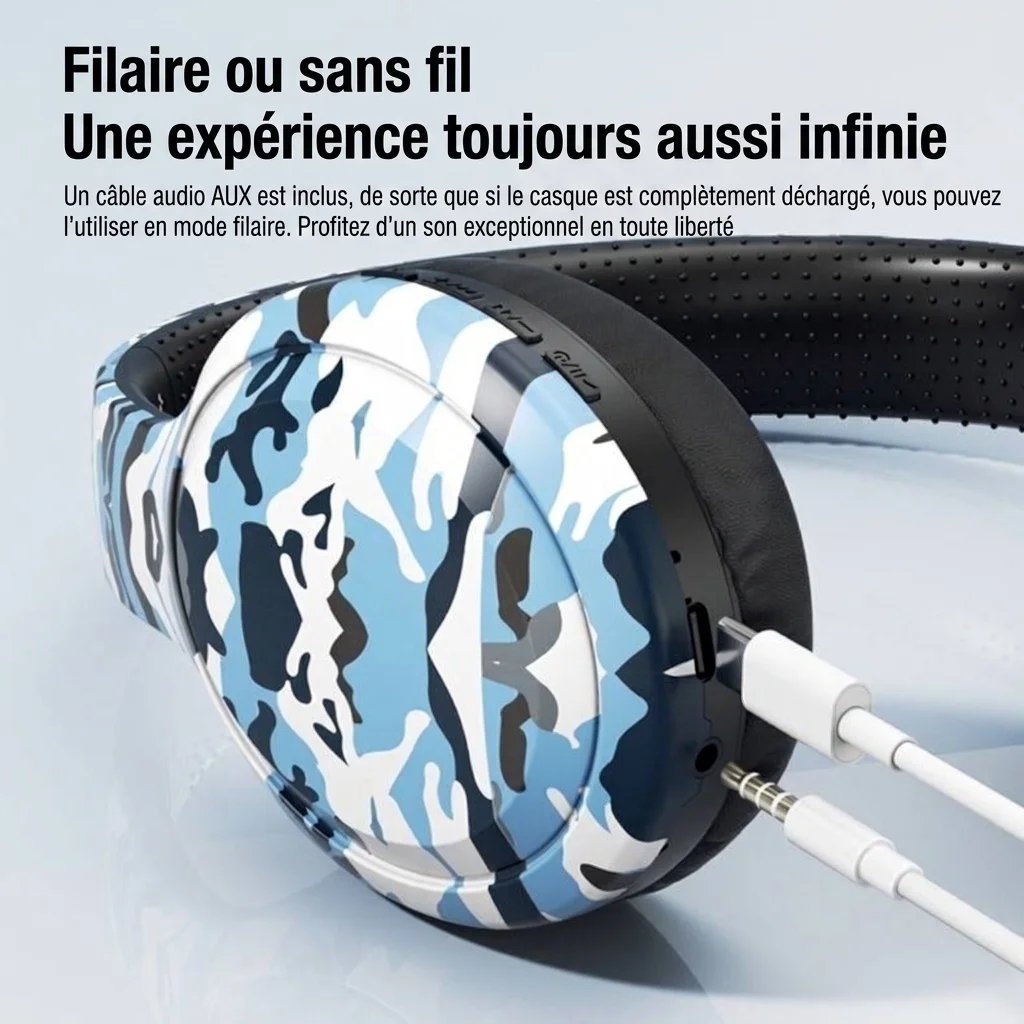 Active Noise Cancelling Wireless Bluetooth 5.0 Over-Ear Headphones with 40mm Drivers, Deep Bass, 30-Hour Battery Life & Memory Foam Ear Pads