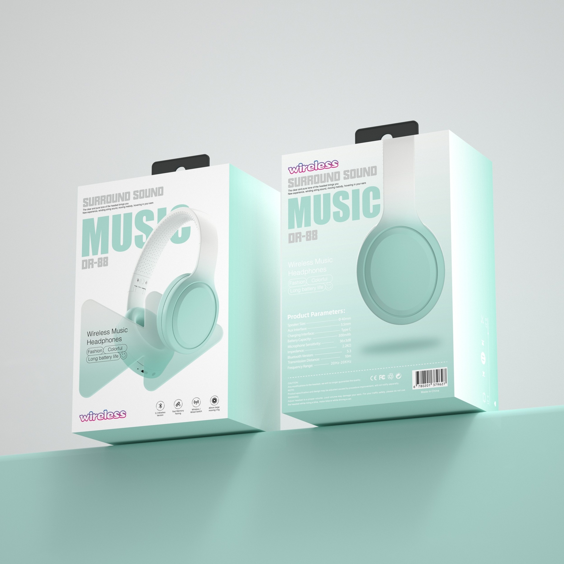 Wireless Bluetooth 5.0 Over-Ear Headphones with Deep Bass, Noise Cancellation, 40mm Drivers, 30H Playtime, TF Card / AUX Wired Mode & Protein Leather Ear Cushions