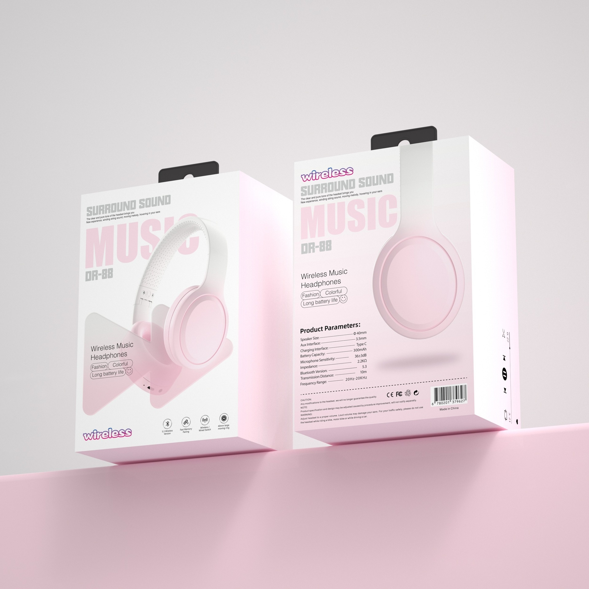 Wireless Bluetooth 5.0 Over-Ear Headphones with Deep Bass, Noise Cancellation, 40mm Drivers, 30H Playtime, TF Card / AUX Wired Mode & Protein Leather Ear Cushions