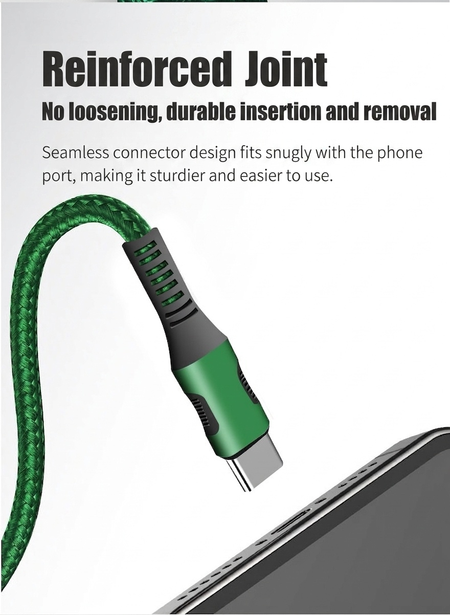 2.4A Multi Charging Cable, Nylon Braided Fast Charger Data Sync Cord for Multiple Devices