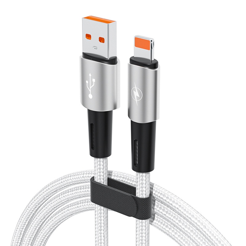66W Braided Fast Charging USB Cable with Premium Aluminum Alloy Connector for Smartphones