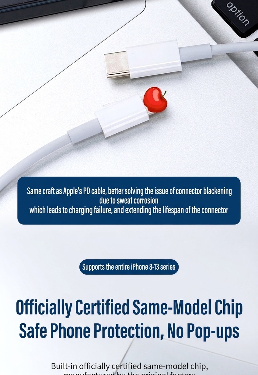 PD snellaadkabel USB-C naar Lightning, slimme chip MFi-gecertificeerde kabel voor iPhone 14/13/12