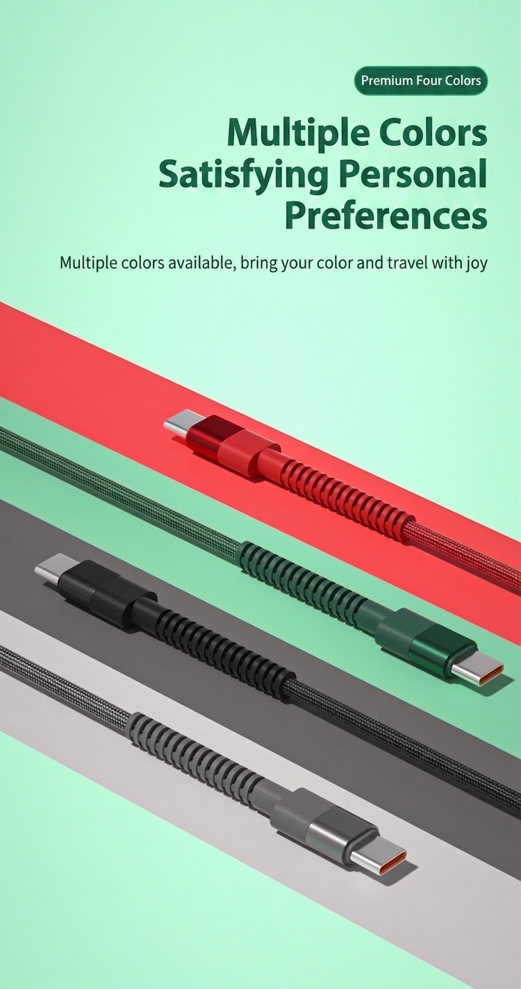 2.4A Durable Nylon Braided USB Data Cable, Fast Charging Sync Cord for Universal Devices